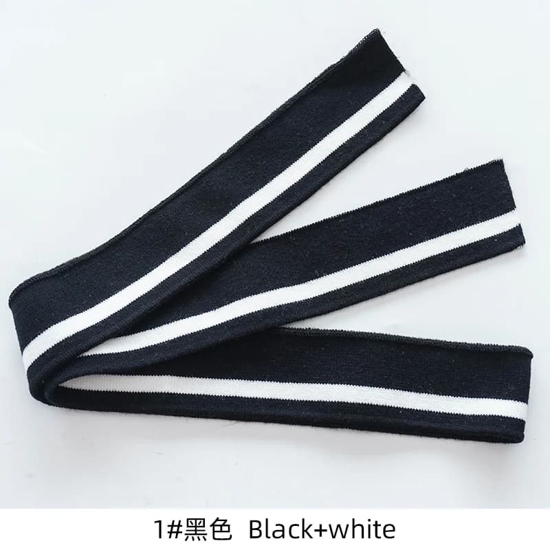 Manchettes élastiques côtelées en tissu tricoté pour pulls et pantalons, accessoires de couture DIY 