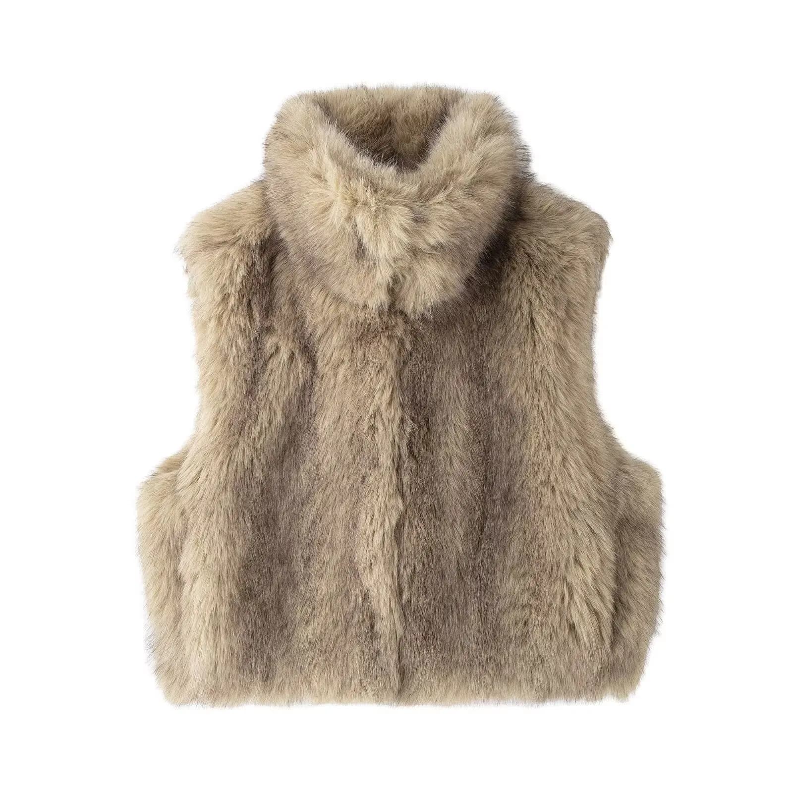Gilet polyvalent à la mode pour femmes, fourrure ample, 2025