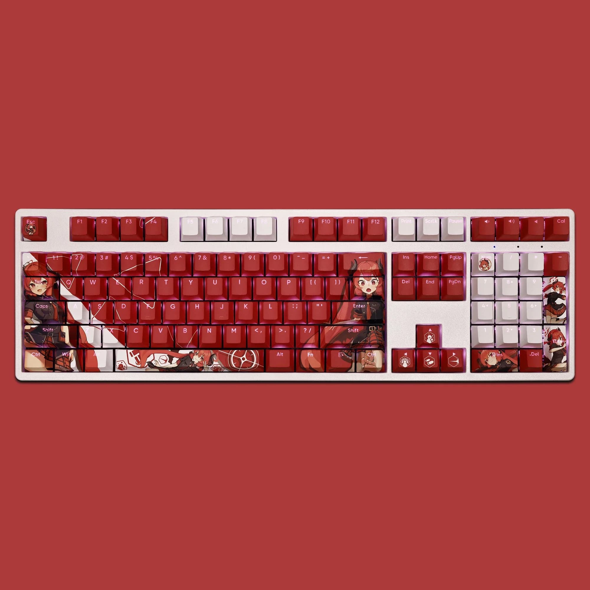 Blue Archive Akashi Junko PBT Keycaps, Anime Games, Beauty Girl Key Caps, Aucun recommandé pour les 