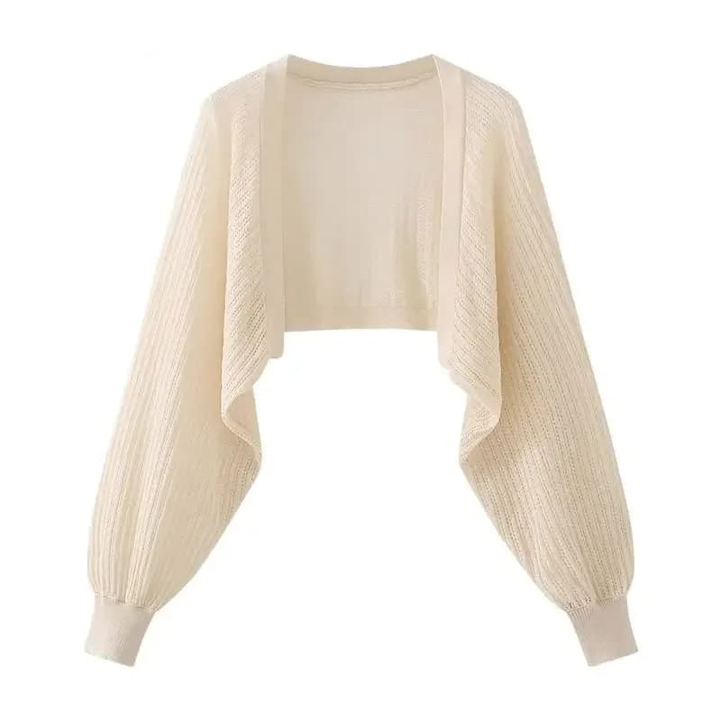 Cardigan tricoté en soie glacée française, résistant au soleil, veste fine d'été pour femmes, gilet,