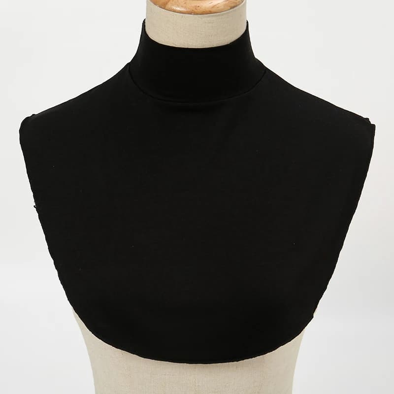 Faux col roulé en Modal pour femmes, Extensions Hijab islamique, couleur unie, faux col, demi-haut, 