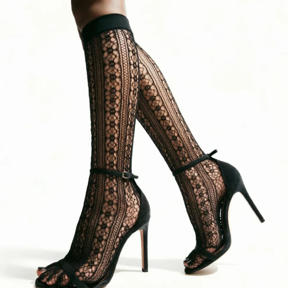 Chaussettes en résille quotidiennes pour femmes, élégantes, bleues, roses, blanches, noires, rouges,