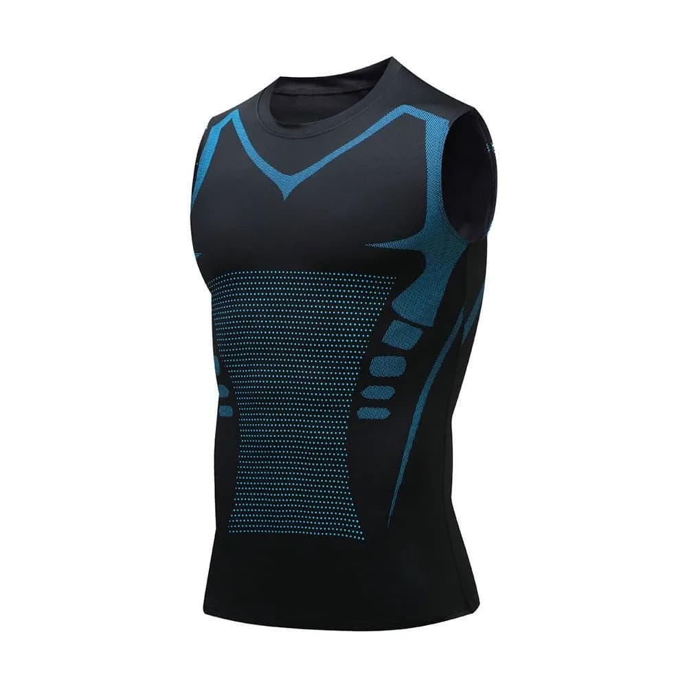 Nouveau Gilet de Sport Sculptant Respirant Ionique Sans Manches, Gilet Moulant Confortable pour Homm