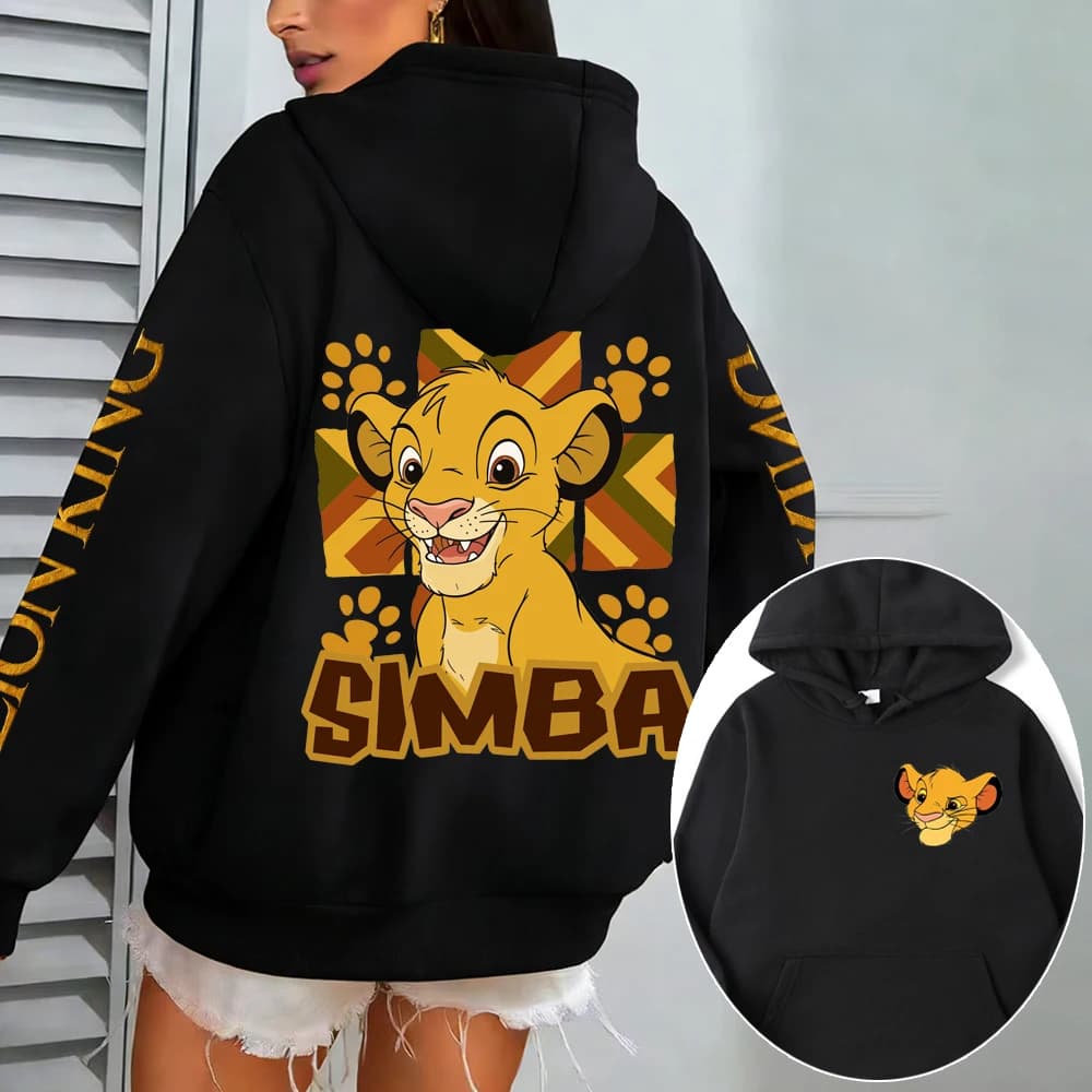 Sweat-shirt à capuche The Lion King pour homme, pull décontracté pour femme, dessin animé, nouvelle 