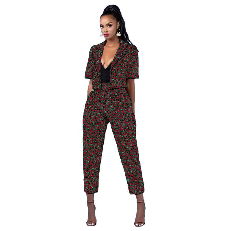 Vêtements africains sur mesure pour femmes, ensemble manteau Cardigan, Design Original, blazer court