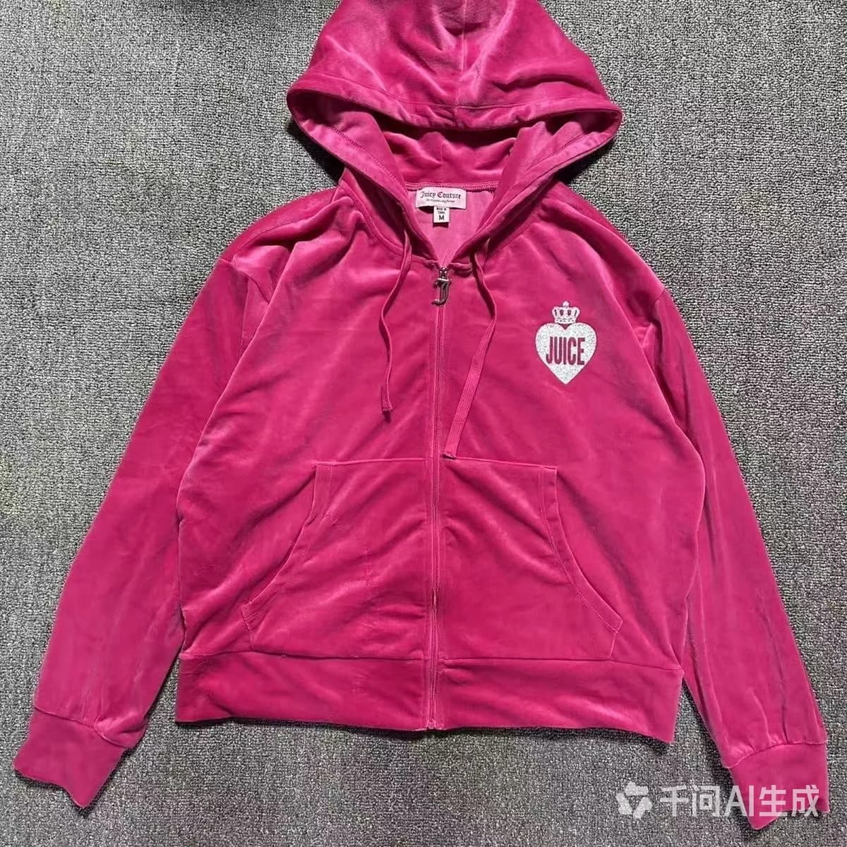 Survêtement décontracté en velours personnalisé pour femme de la marque JC, col à capuche, vêtements