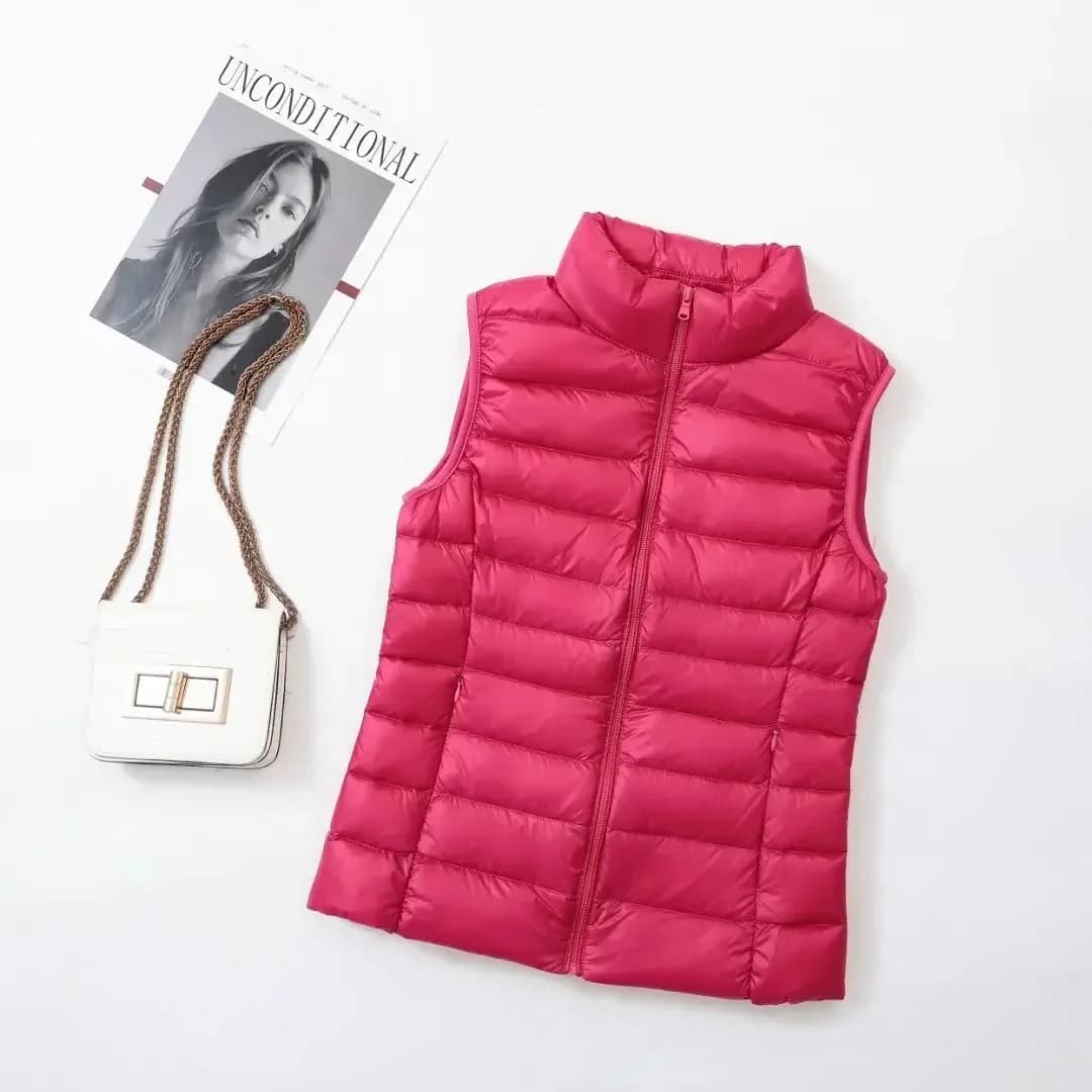 Doudoune en Duvet de Canard Blanc pour Femme, Gilet Chaud et observateur, Vêtements d'Extérieur en Y