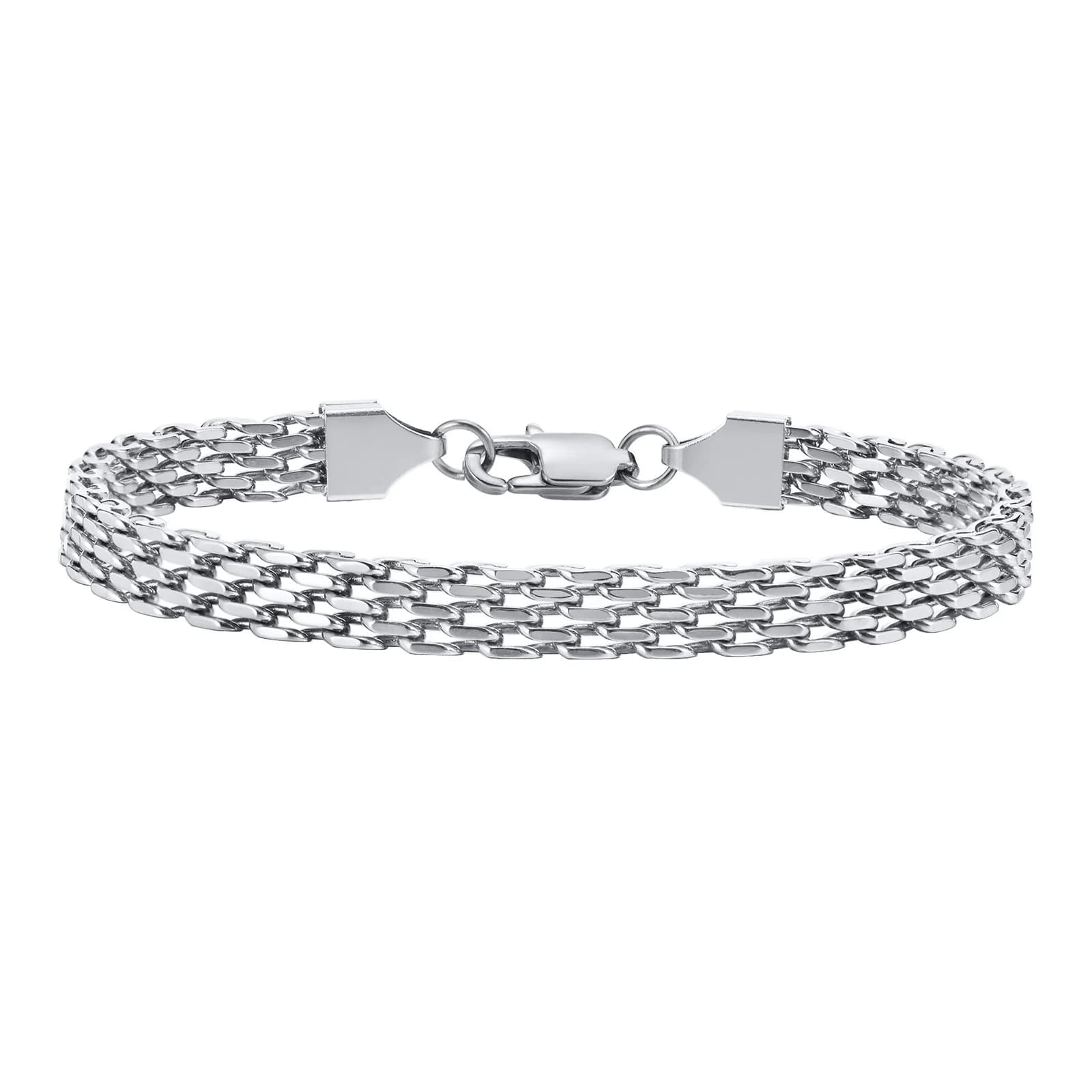 Bracelet chaîne pour femmes et hommes, Bracelet en acier inoxydable à maillons en maille plaqué or, 