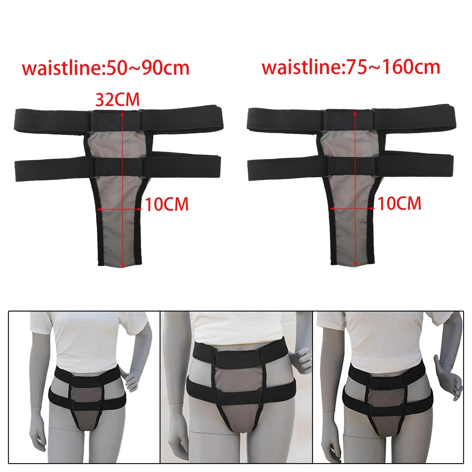 Ceinture de soutien pelvien pour femme, accessoire noir, attelle utérine pour traiter le prolapse