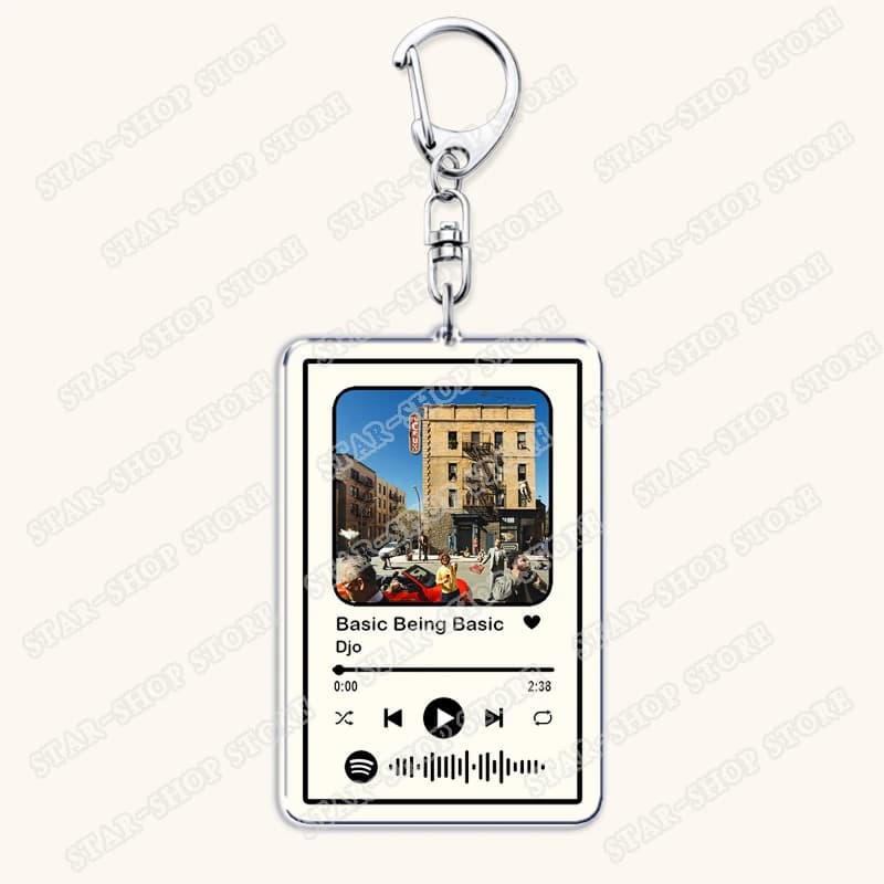 Porte-clés chanteur Djo chansons pour femmes, accessoires de sac fin de début Chateau, Code de musiq