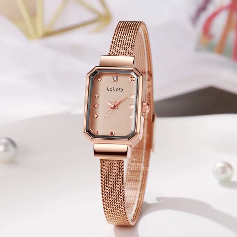Haute qualité mode élégante montre à Quartz femmes Original maille ceinture montres De luxe dames ho