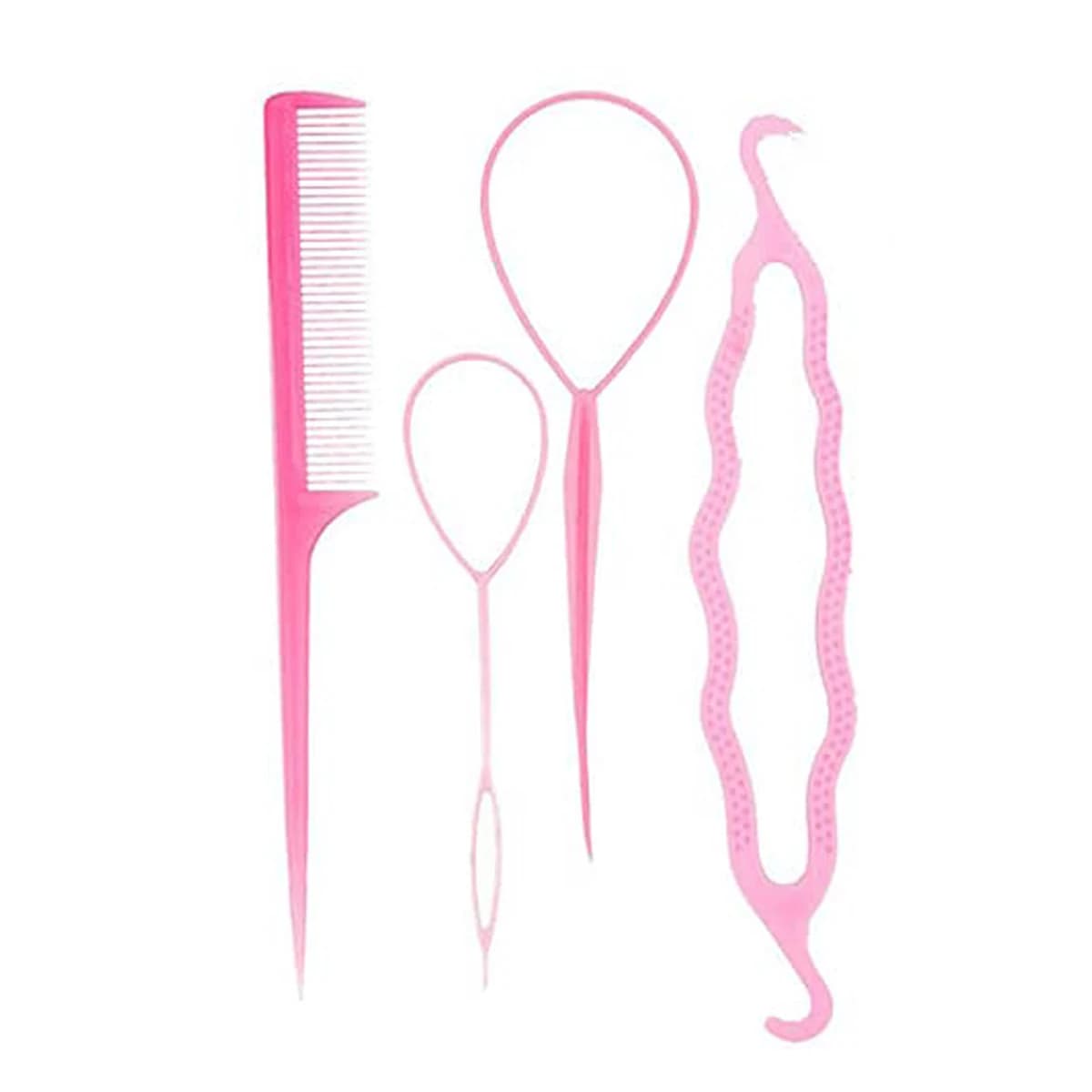 Outil de tressage de cheveux 4 pièces, outil de coiffure de bricolage, boucle d'outil de tresse pour