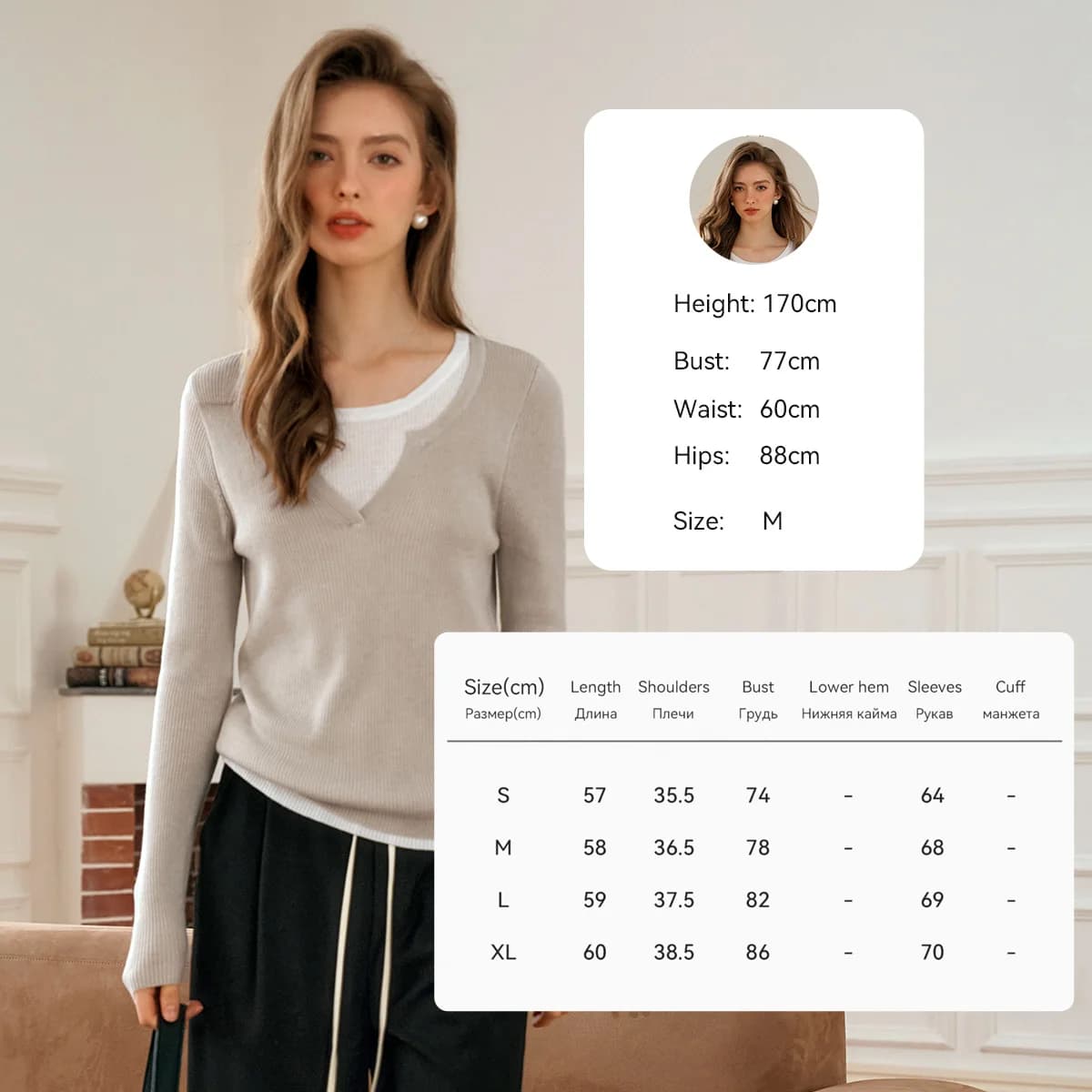 OLrain Pulls 2-en-1 en mélange de laine et d'avoine, Nouvelle collection Printemps 2026, Haut tricot