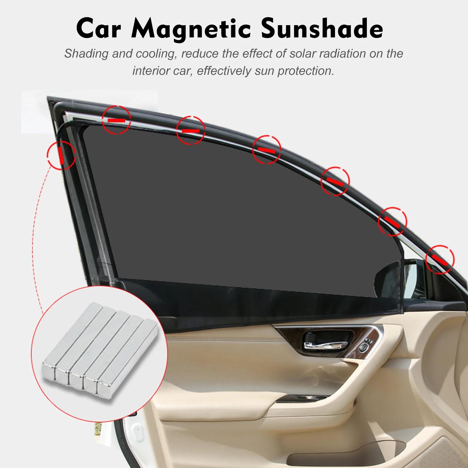 Pare-soleil de voiture magnétique en maille respirante anti-UV pour vitres de voiture