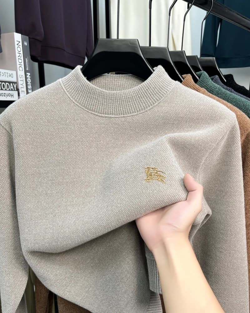 Pull à col rond pour hommes brodé de marque de créateur à la mode hiver nouveau pull tricoté à col r