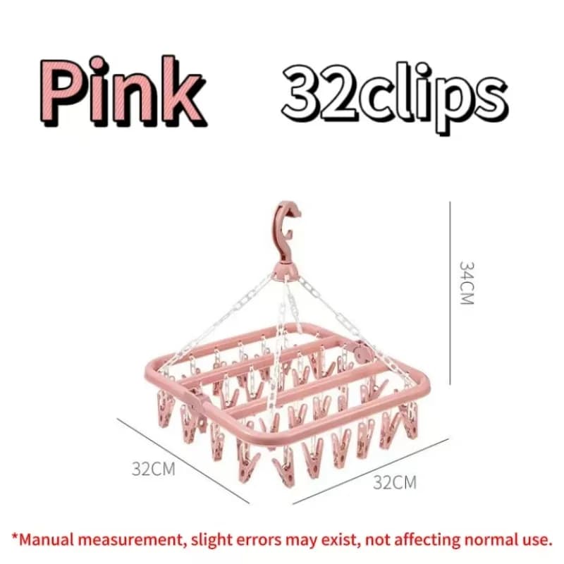 Cintre de séchage de vêtements avec 32 clips et support de suspension pliable goutte à goutte, cintr