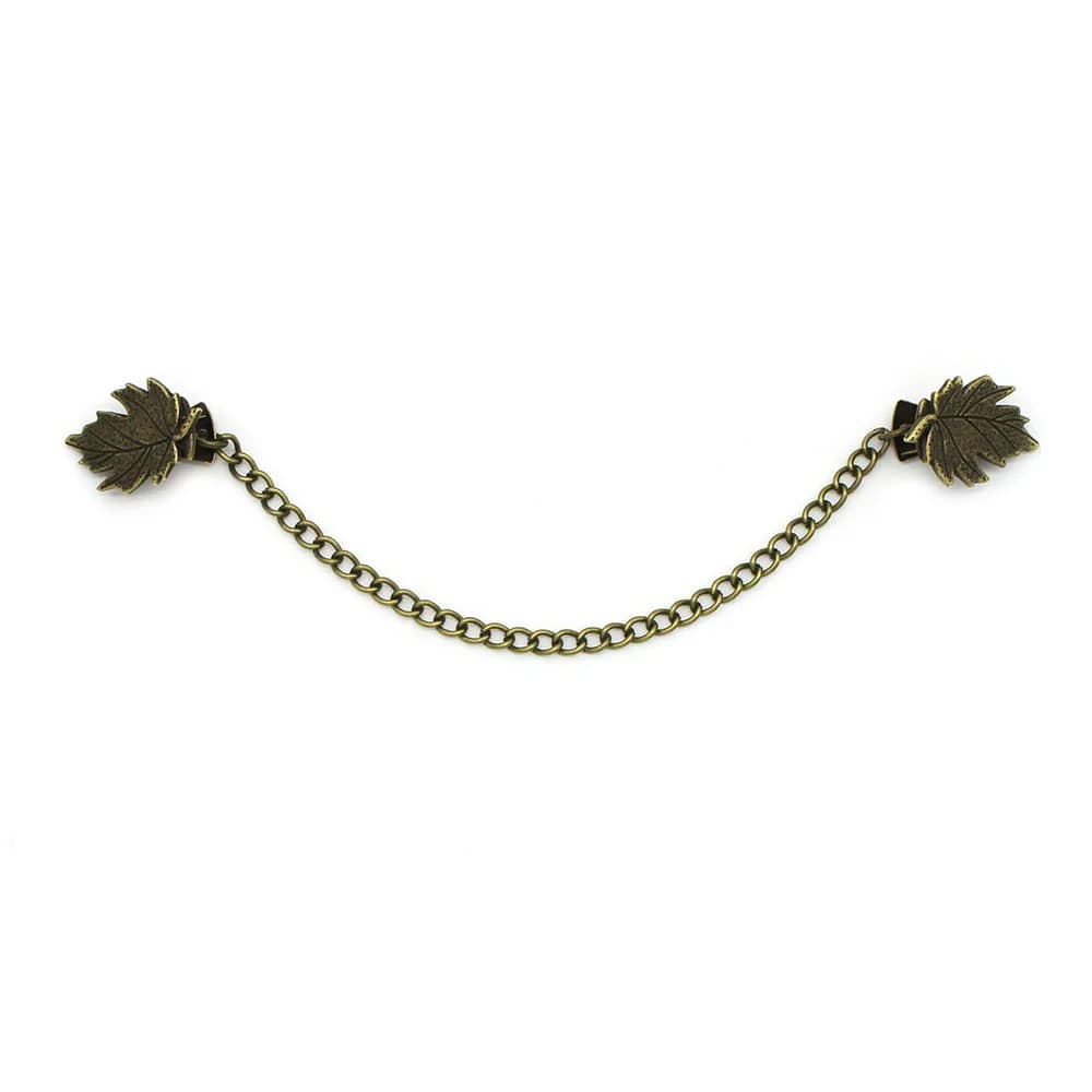1 pièce Broche vintage à motif floral avec chaîne, style rétro, à pampilles, pour cardigan, col de c