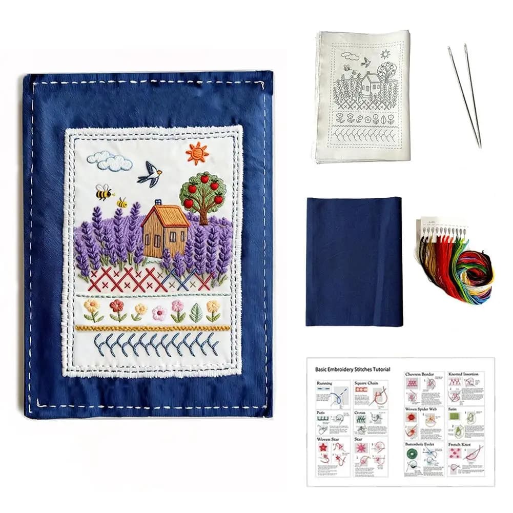 Livre de broderie créative DIY, livre de points de couture faits à la main, kit de couture et de bro