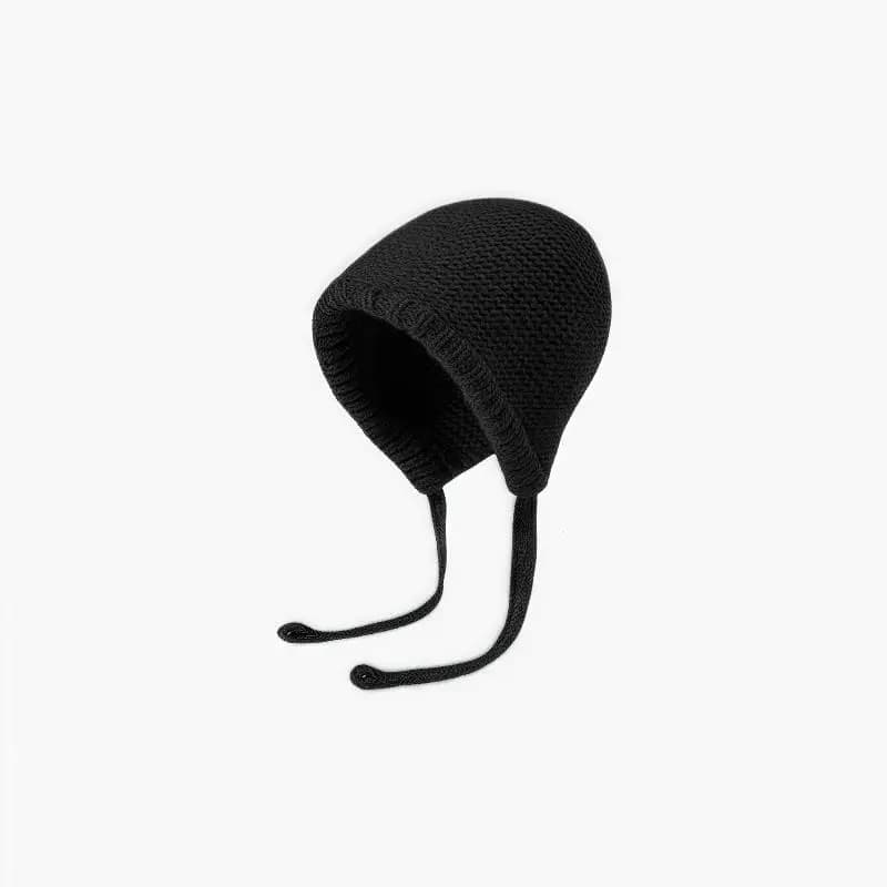 Cagoule d'hiver pour femmes et hommes, avec cordon de serrage, casquette tricotée à capuche, écharpe