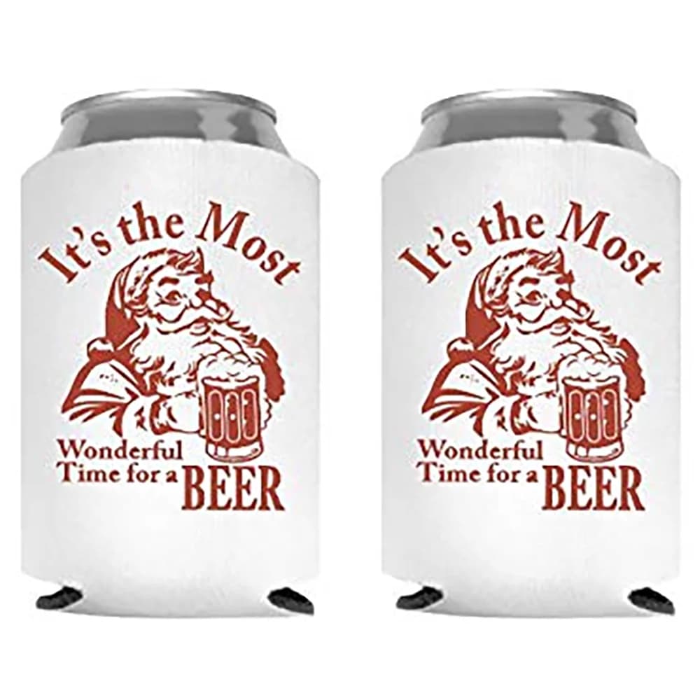 Lot de 2 c'est le temps le plus merveilleux pour une bière, drôle de bière du père noël, refroidisse
