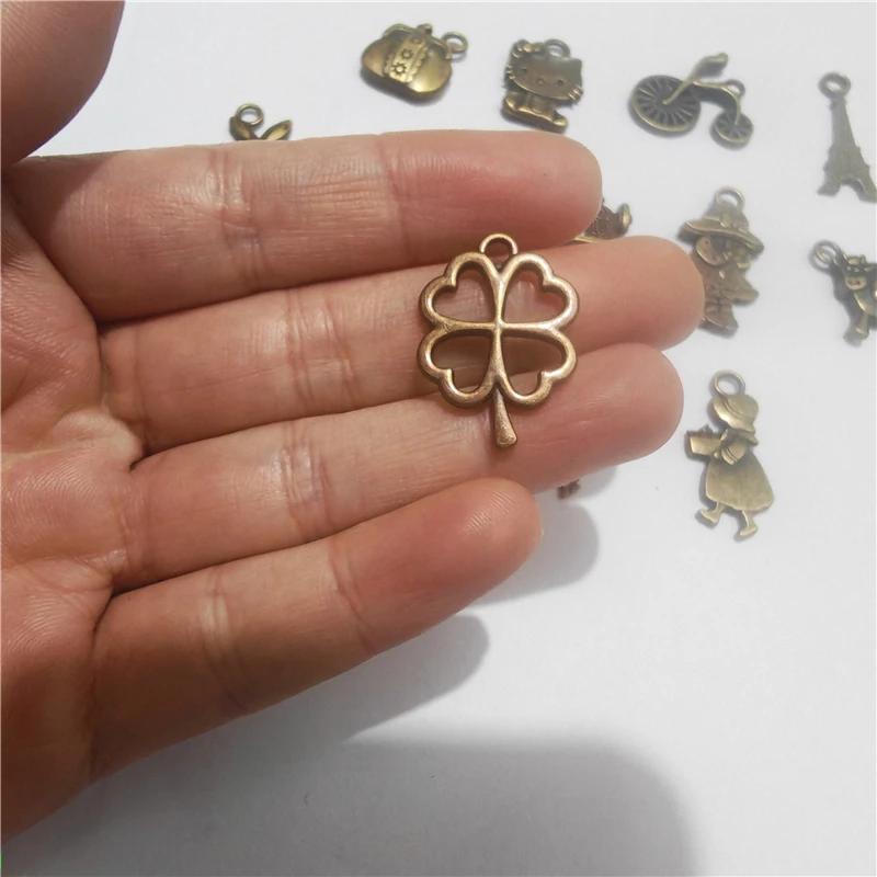 Pull à fermeture éclair en bronze à motif double face, pendentifs rétro pour comprimés à fermeture é
