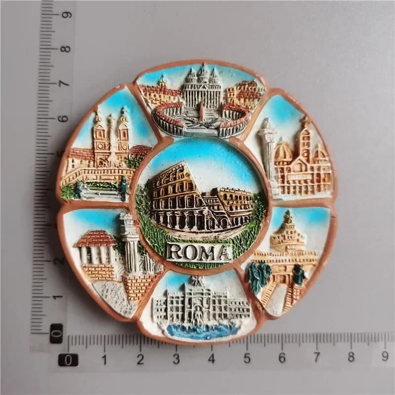Aimant de réfrigérateur Colosseo de Roma d'Italie, souvenir de tourisme, artisanat en résine, autoco