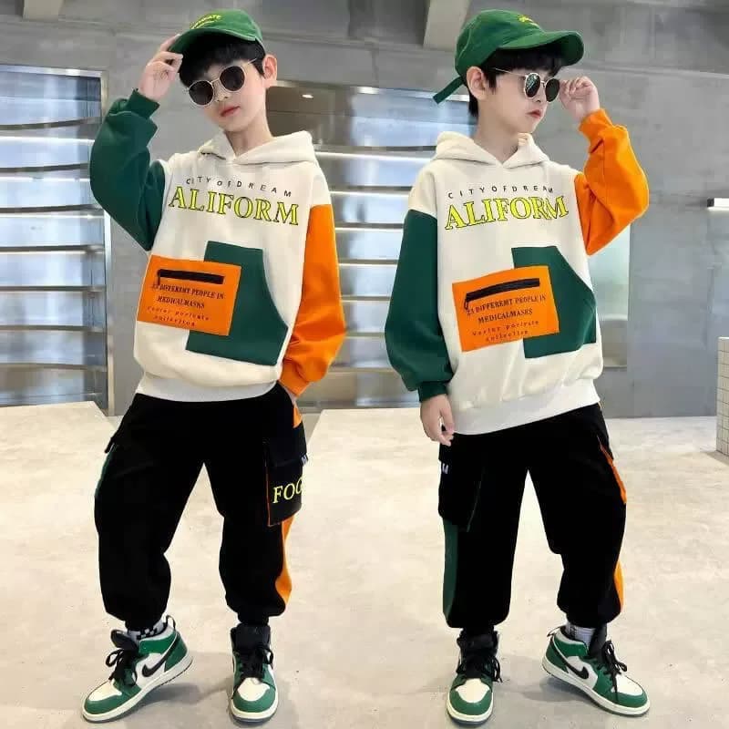 Garçons sweat ensembles automne nouveau Sport costumes décontractés adolescents tendances hauts + pa