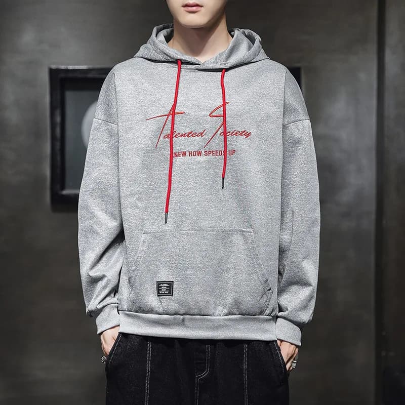 Sweat-shirt brodé pour hommes, nouvelle veste ample à capuche, tendance, lettre imprimée, pull, vête