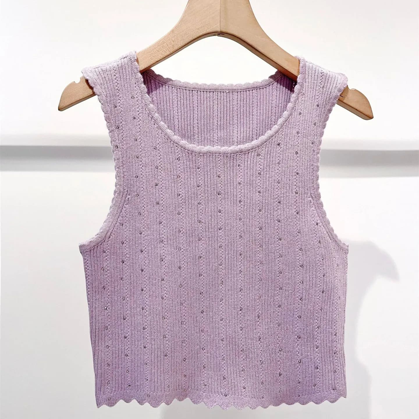 Gilet pull sans manches à col rond pour femme avec décoration perlée ou mini-jupe plissée trapèze po