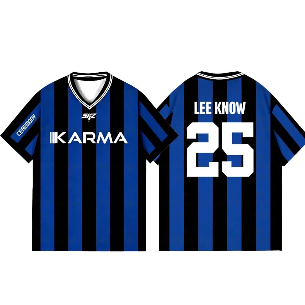 T-shirt Kpop Karma Album 2026 pour Fans – Felix Bangchan Hyunjin – Haut Ample à Manches Courtes Styl