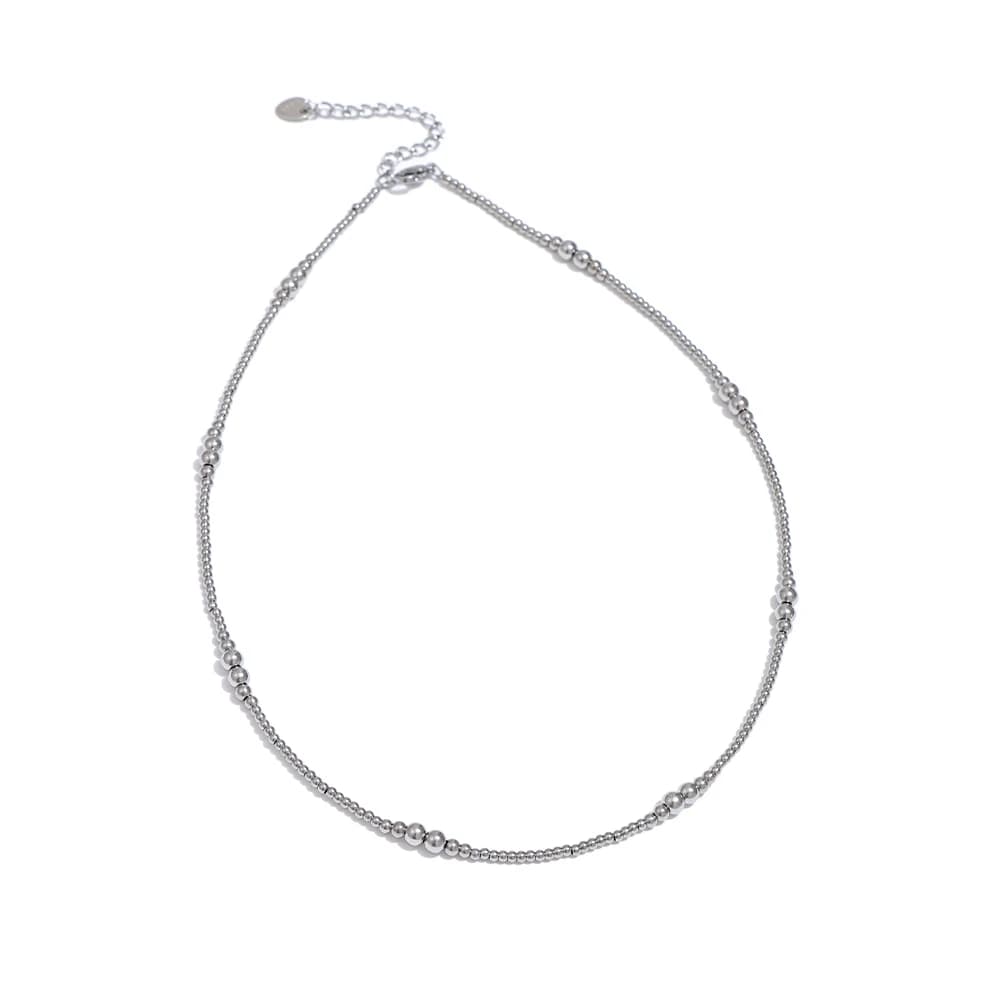 Yhpup exclusif chaîne de perles en acier inoxydable collier fait à la main pour les femmes Chic bijo