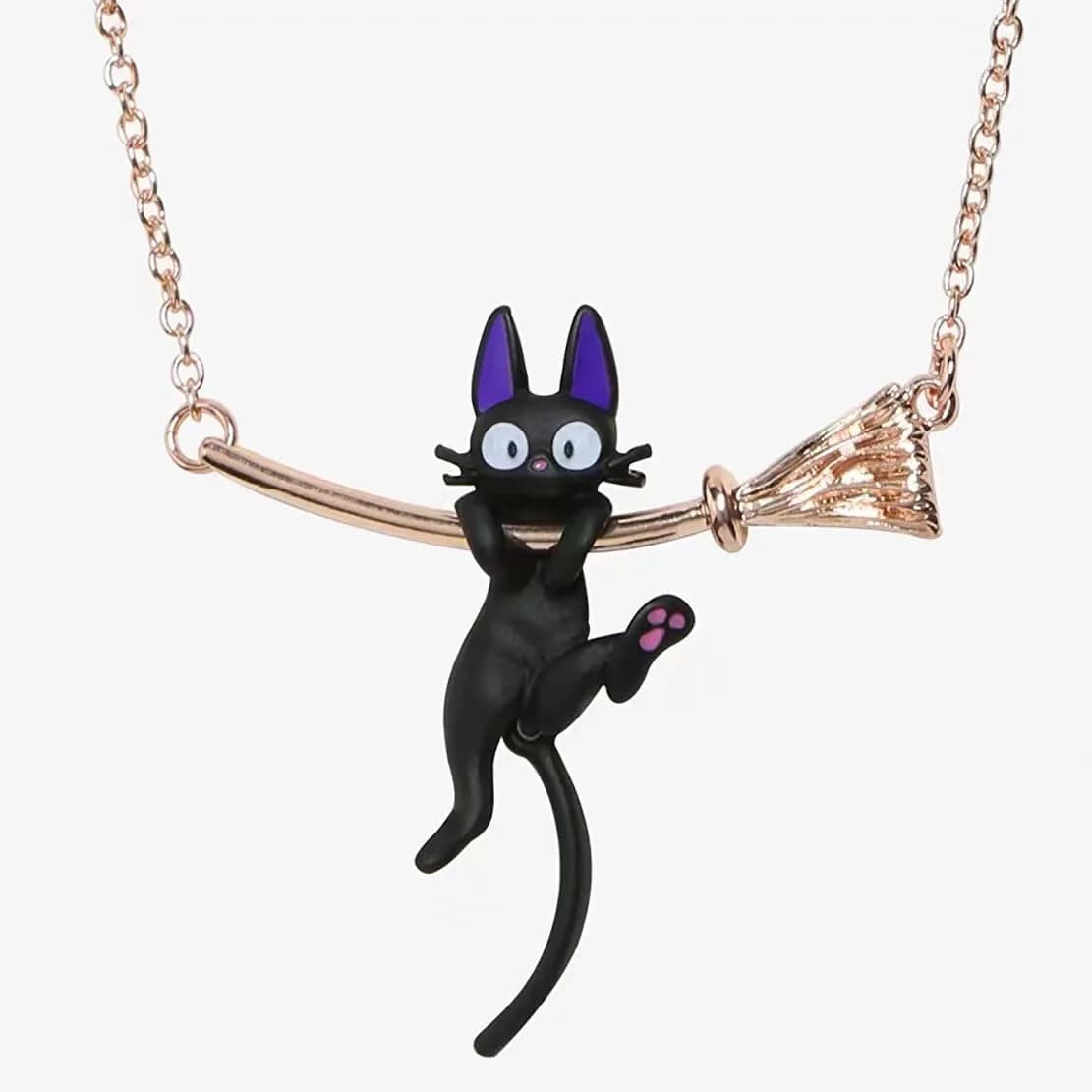 Collier drôle avec chat noir pour femmes, pendentif chat mignon, bijoux pour adolescentes