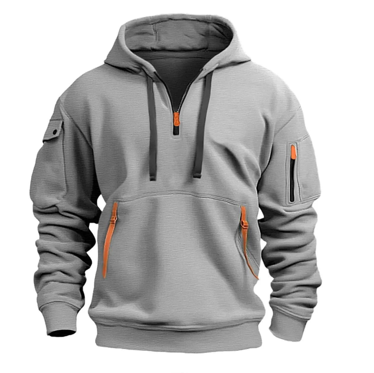 Veste de moto thermique et coupe-vent, pull multi-poches pratique, sweat à capuche coupe-vent et cha