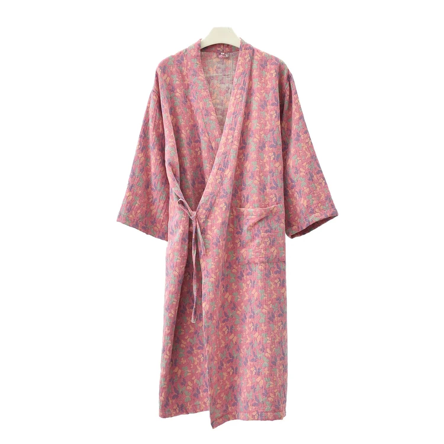 Peignoir Kimono de style japonais, tissu double couche, vêtements de maison fins pour femmes, saison