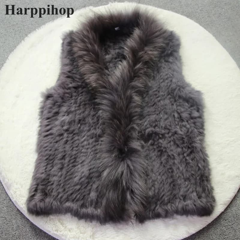 Gilet en Fourrure de Lapin group Naturelle pour Femme, Gilet, Gilet, Manteaux avec Fourrure de Raton