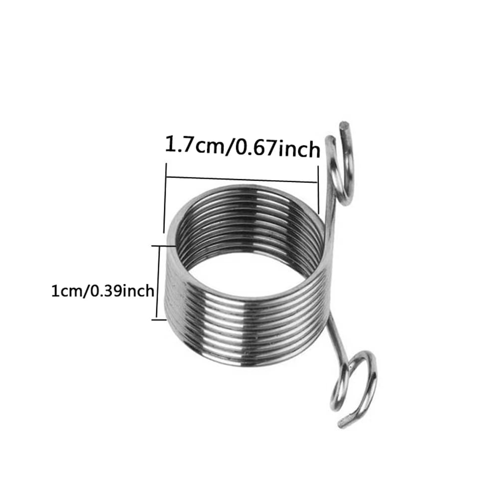 Anneau de doigt en acier inoxydable, 2 pièces, anneau de tricot à dé à coudre, anneau de Tension 17m