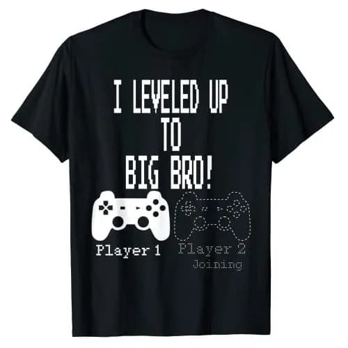 T-shirt à manches courtes pour les amateurs de jeux vidéo, T-shirt graphique, Gamer New Brother, I d