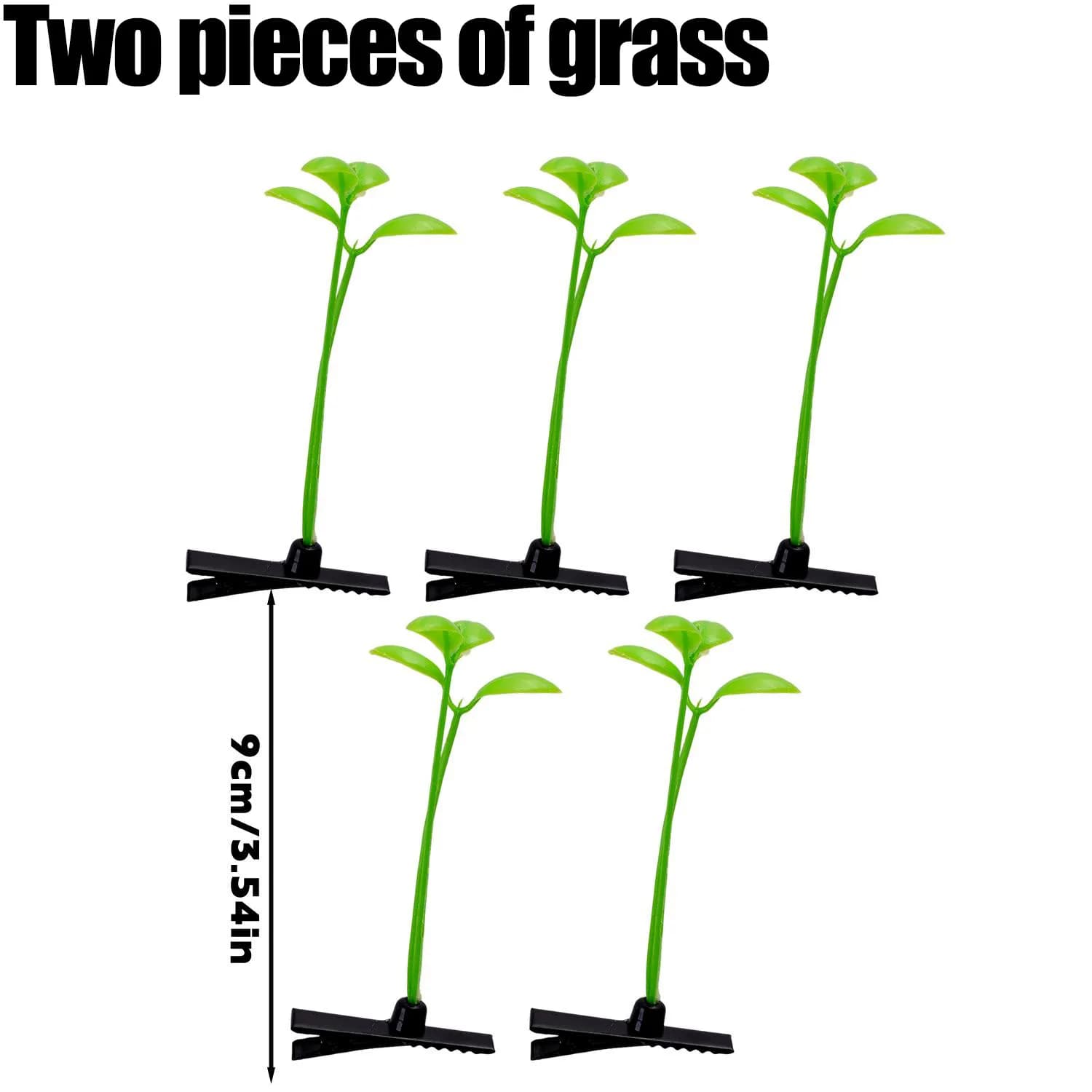 2/50 Pièces Pinces à Cheveux Amusantes en Forme de Germe de Plante Verte, Épingles à Cheveux Style H
