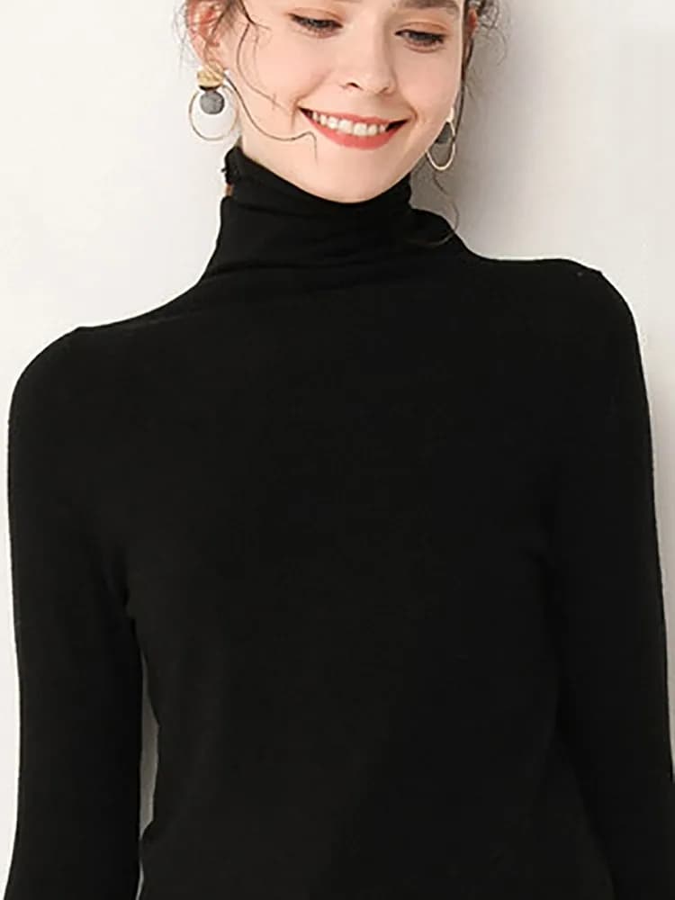 Pulls Col Roulé Femme 2026 – Nouveauté Automne Hiver – Chandail Tricoté à Manches Longues – Hauts Do