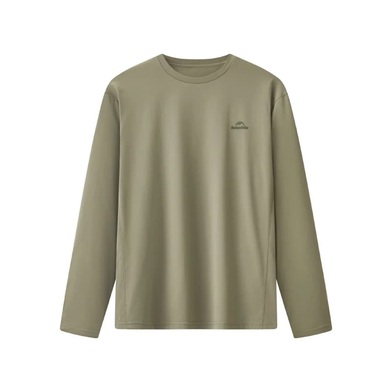T-shirt imprimé à manches longues et col rond léger pour homme Naturehike, séchage rapide, protectio