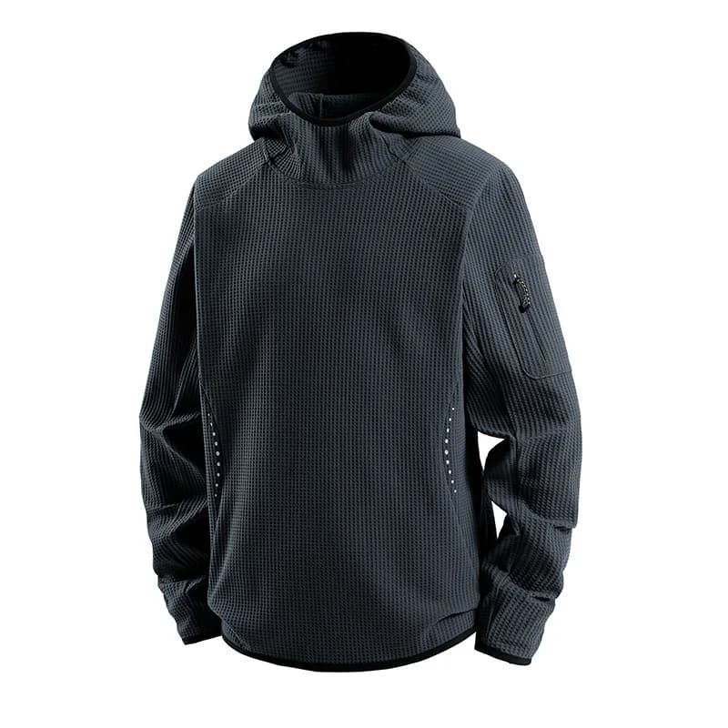 T-shirt à manches longues à capuche pour homme de la série Man Outdoor Mountain : évacuation de l'hu