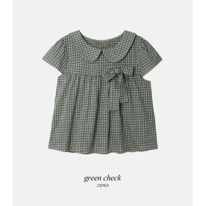 Chemise pour femme à manches courtes, style japonais rétro, col de poupée avec nœud papillon, tissu 