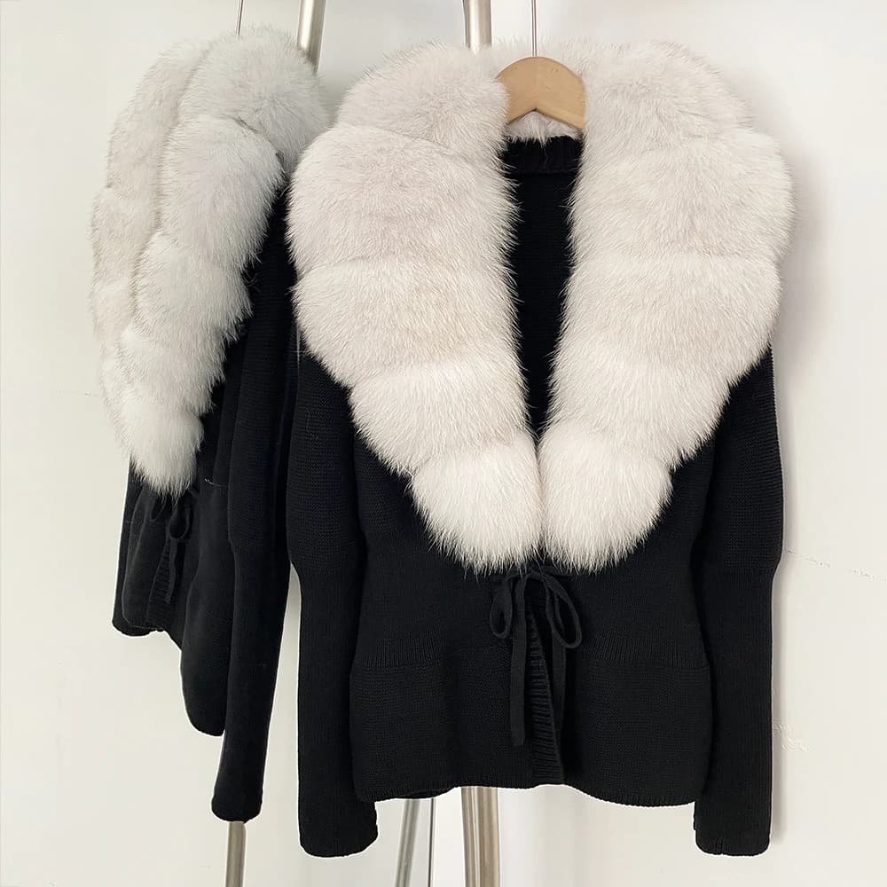 OFTBUY Nouvelle Collection Automne Hiver – Cardigan en Tricot de Luxe pour Femme, Veste 100% Coton a