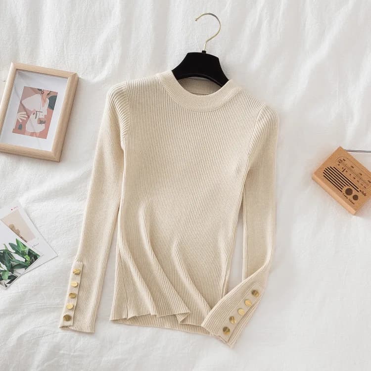 Pull épais pulls à manches longues hauts femmes automne hiver vêtements mince tricot doux pull Stree