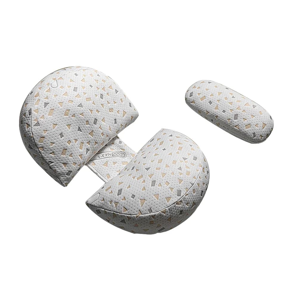 Oreiller de grossesse en forme de U en coton, coussin corporel de soutien pour l'allaitement et le s