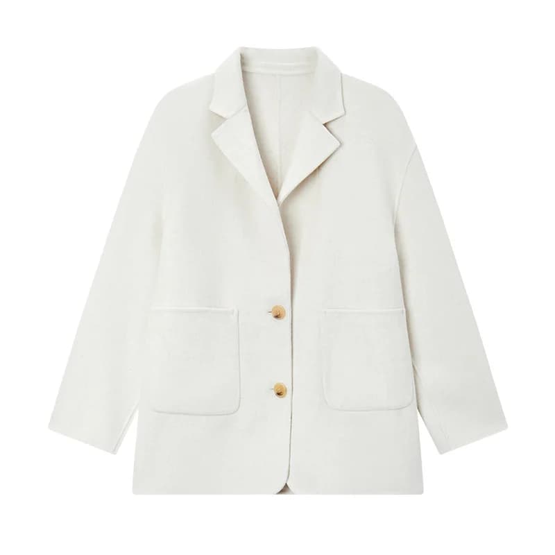 Semir-Veste double face contenant de la laine pour femme, manteau mi-long, col imbibé, polyvalent, c