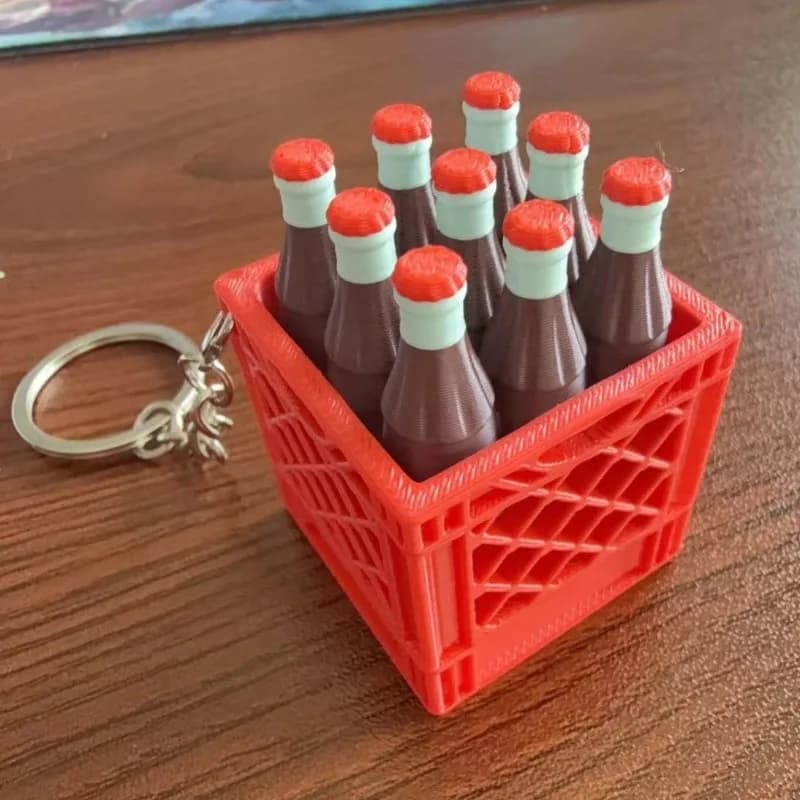 1/2 pièces Porte-clés Fidget Toy en forme de touche de clavier Cola, imprimé en 3D, avec fonction Cl