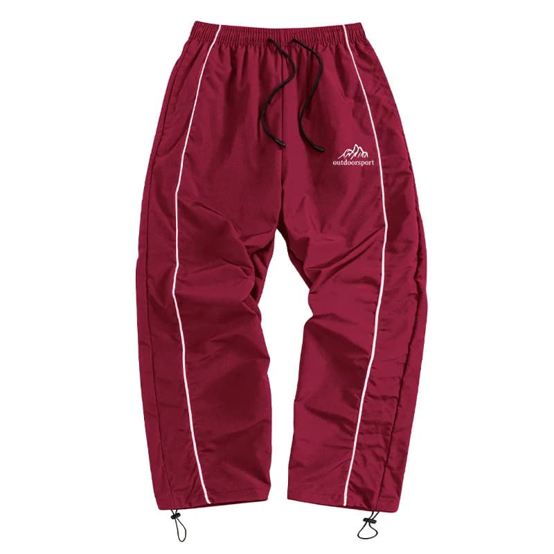 Pantalon de sport tendance pour homme avec imprimé montagne et lignes, idéal pour la gym, la course 