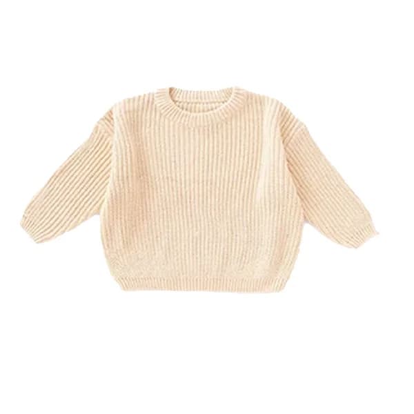 Pull personnalisé pour bébé, fil fait à la main, mélange de couleurs, nom personnalisé, tenue pour n