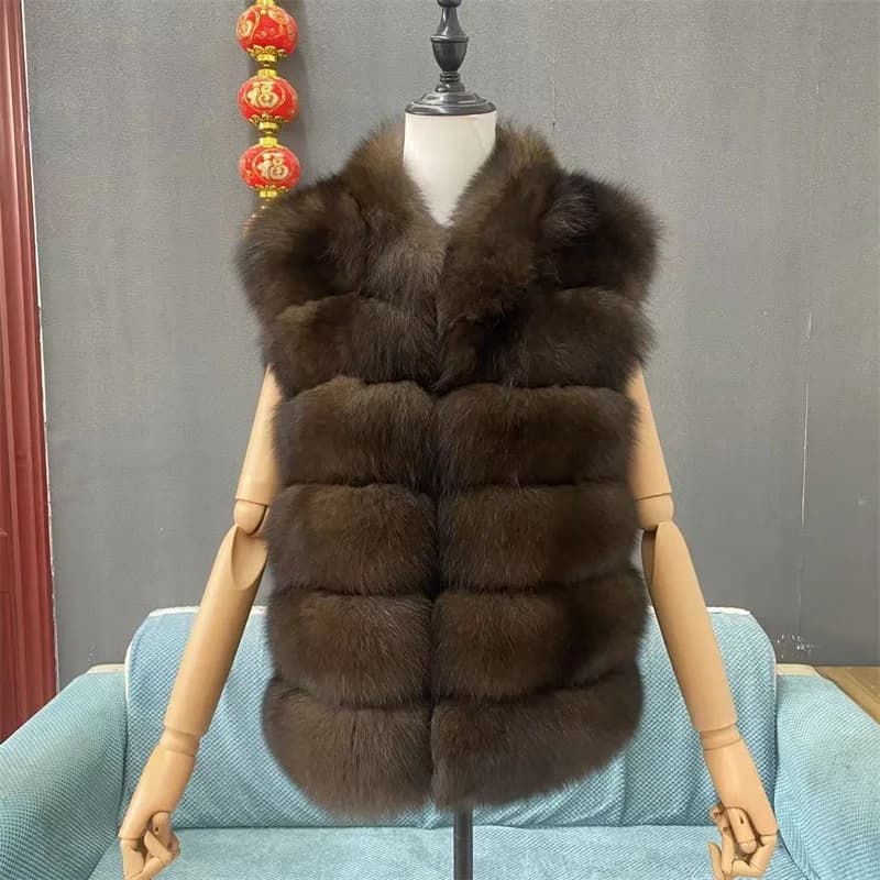 Nouveau manteau en fourrure de renard pour femmes, pour l'automne et l'hiver, imitation de couleur z